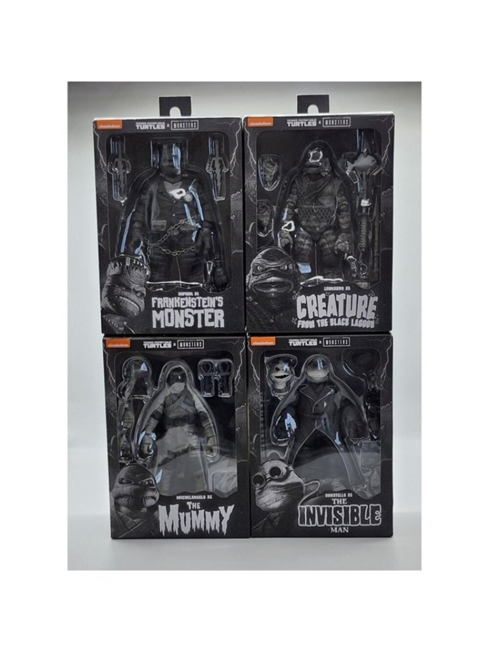 NECA Universal Monsters Teenage Mutant Ninja Turtles 7” Action Figure Bundle